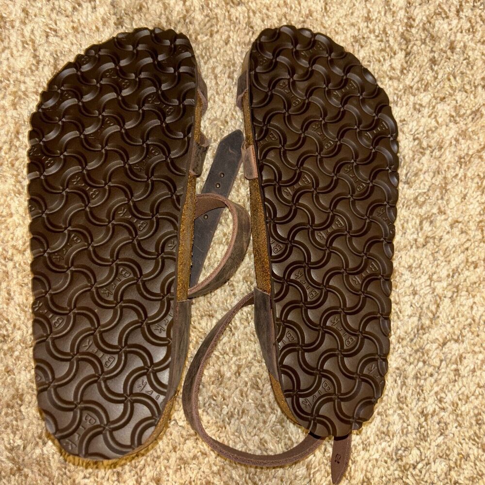 Birkenstock Brown Leather Strappy Sandals - Picture 10 of 10
